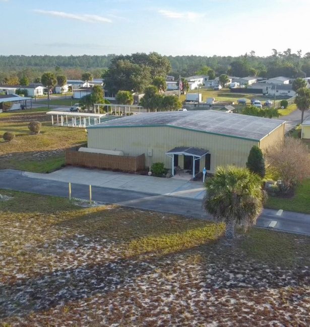 Aerial view of homes at Orange Acres